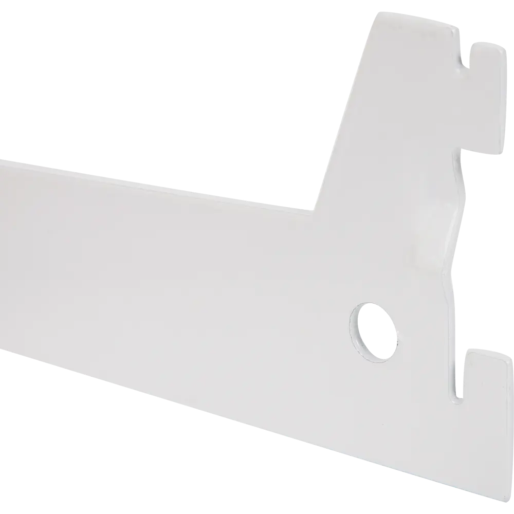 Кронштейн прямой однорядный 40 см нагрузка до 26 кг цвет белый LARVIJ STLM-2105098 - Вид №2