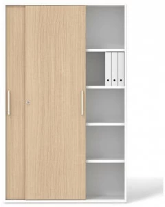 Bralco Высокий офисный шкаф с раздвижными дверцами