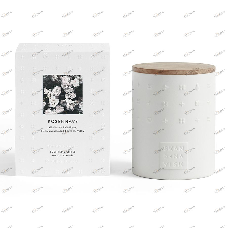 Свеча ароматическая ROSENHAVE с крышкой, керамика, 300 г S K A N D I N A V I S K SK1423