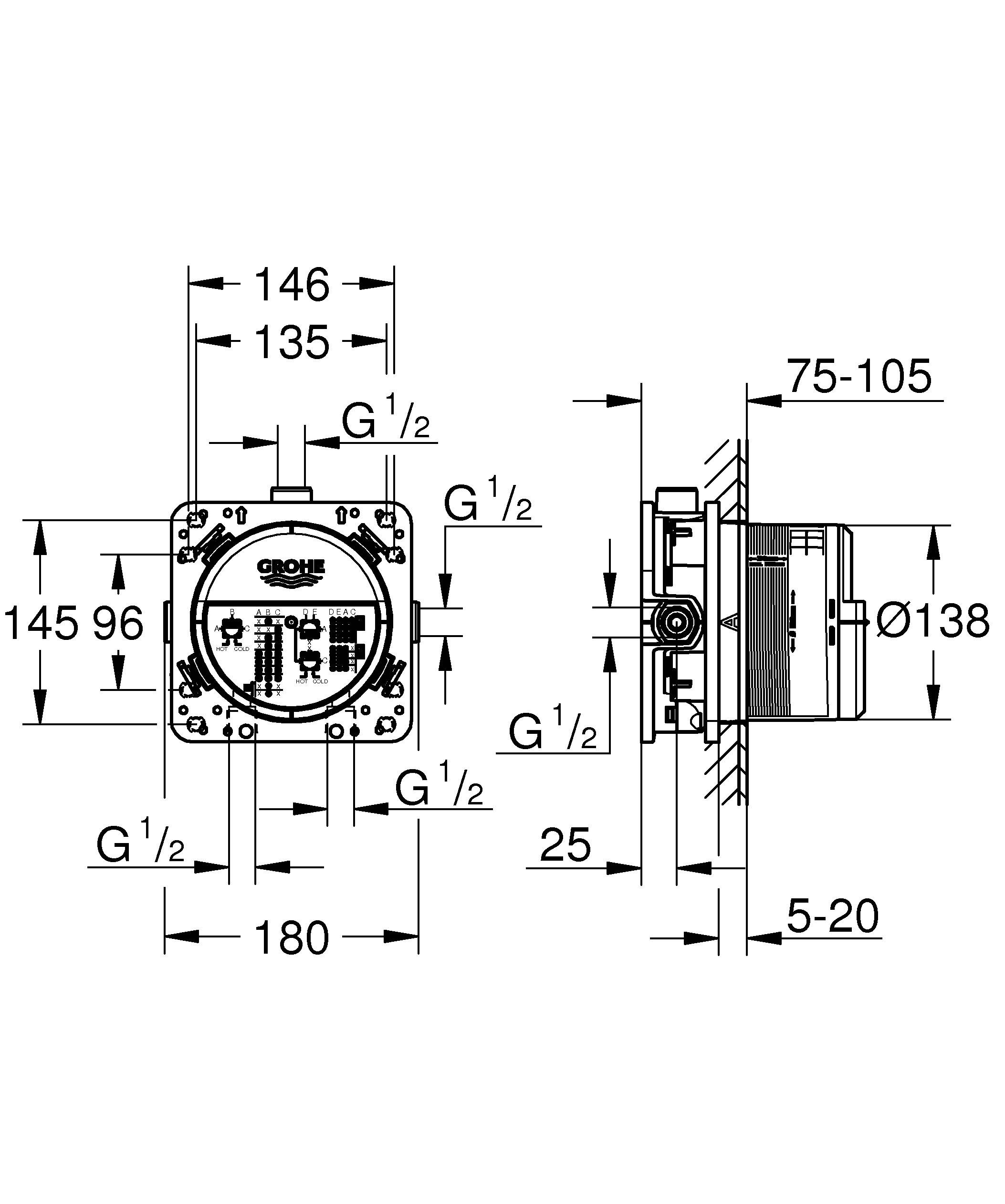 Готовый комплект для душа GROHE Grohtherm SmartControl (NSB0135) - Вид №3