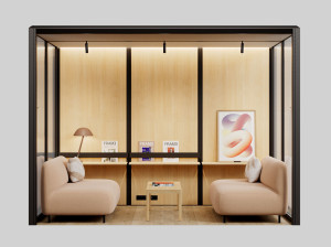 Алюминиевый и стеклянный офисный остров для кофе-брейка