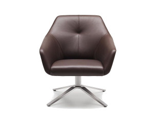 Кожаное кресло с подлокотниками