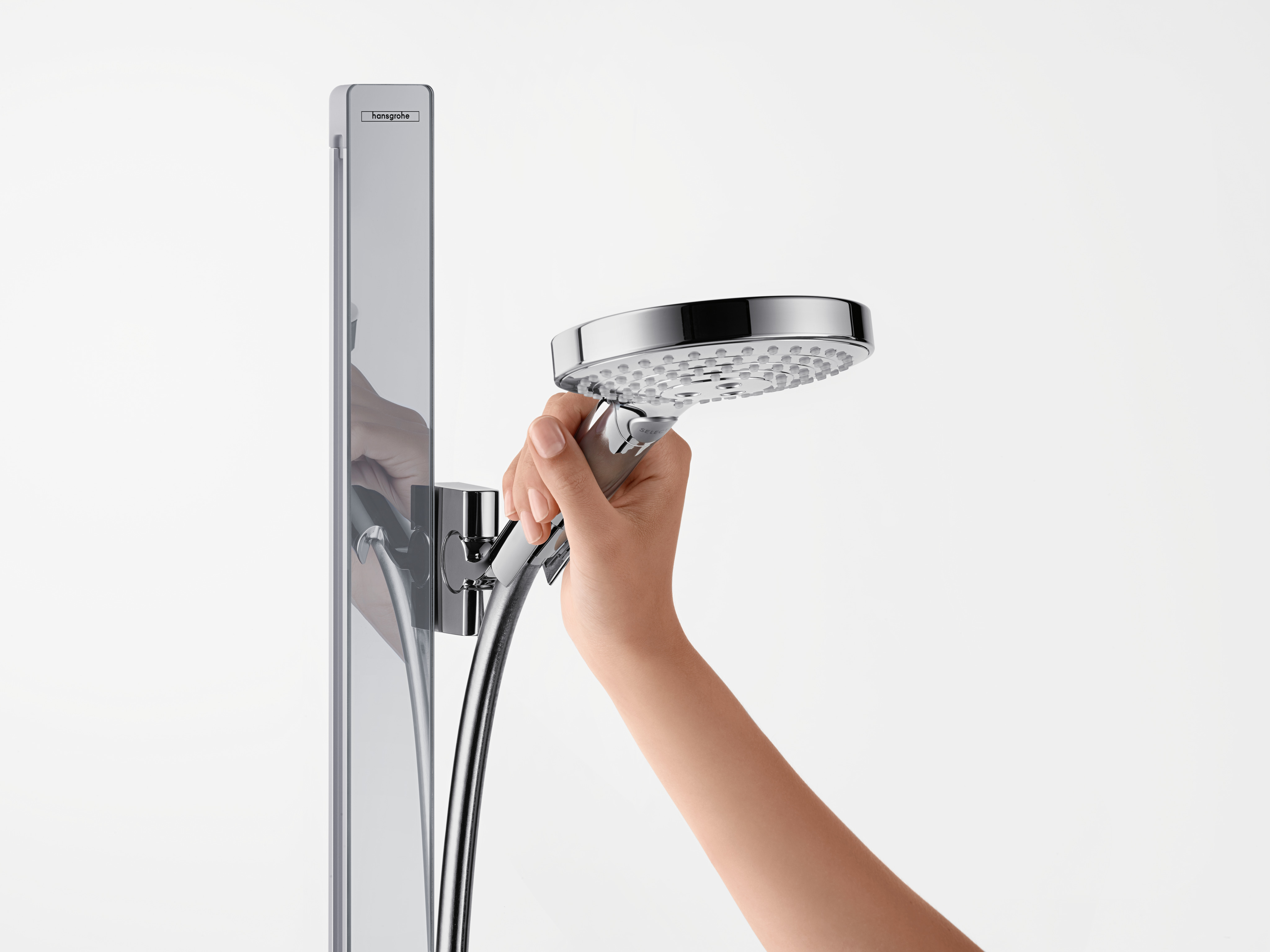 27649000 Raindance Select S Душевой набор 120 3jet EcoSmart 9 л / мин со штангой 90 см и мыльницей Hansgrohe  - Вид №4