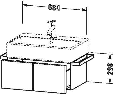VA612605353 Vero Air Тумбочка подвесная Каштан темный, декор Duravit - Вид №1