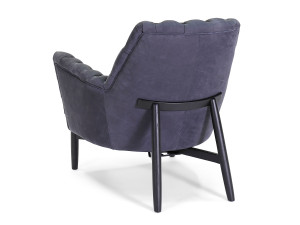 Кресло capitonné из нубука с подлокотниками