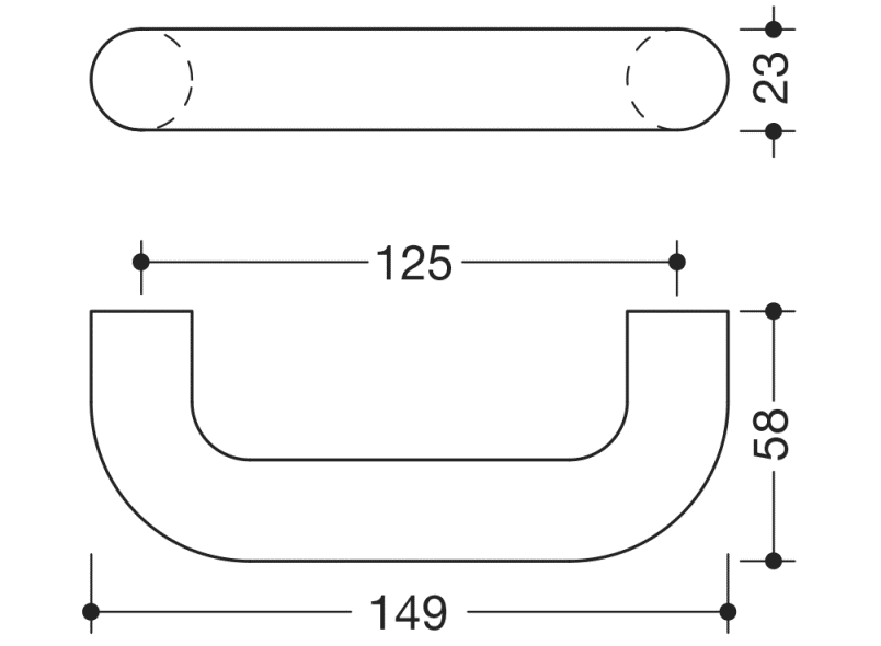 111.23BG.7 Мебельная ручка ø 23 мм HEWI USA Produkte  - Вид №16