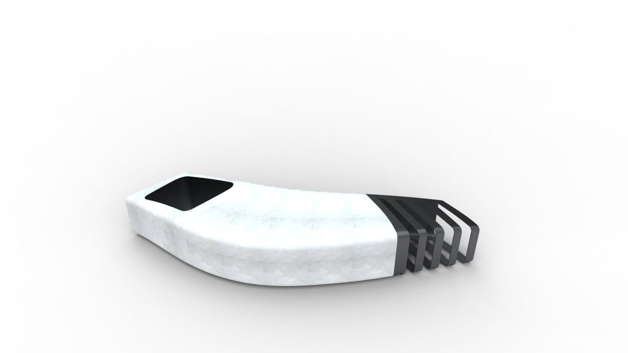 Реконструированная каменная изогнутая скамья без спинки Viscio Urban Design TWITTER ARCH-00037850 - Вид №2