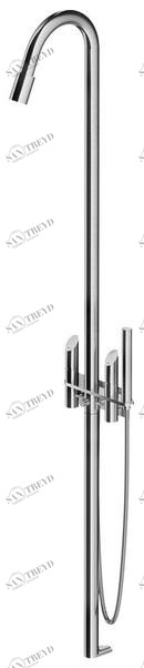 MGS Настенная душевая стойка из нержавеющей стали с ручным душем Contemporary sun-id-1413303