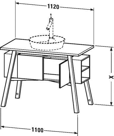 Duravit Тумба под умывальник с дверцами Cape cod Cc9533 - Вид №5