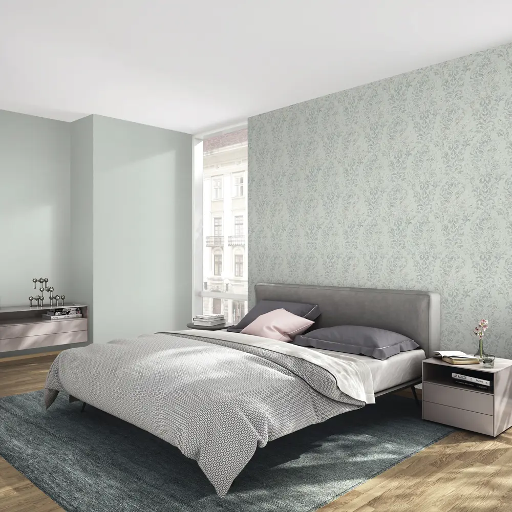 Обои флизелиновые Rasch Tendencia бирюзовые 1.06 м 975130 STLM-2184060 - Вид №3