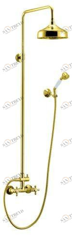 Душевая стойка со смесителем для верхнего и ручного душа CEZARES RETRO-C-CD-03