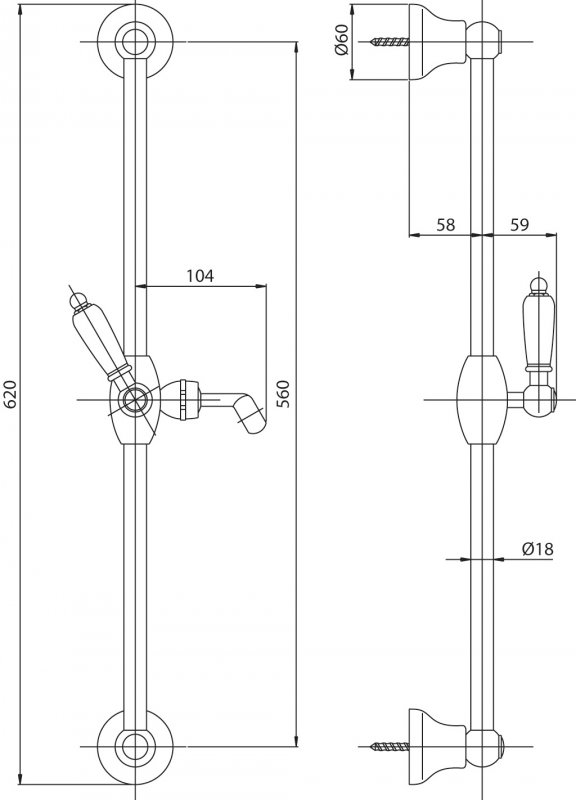 Душевой гарнитур CEZARES LORD-SD-03/24-M - Вид №1