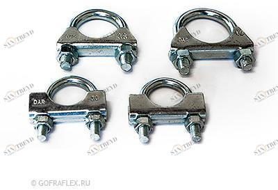 Стягивающий хомут из углеродистой стали 30/38/42 мм Flexible hose Россия H30-42