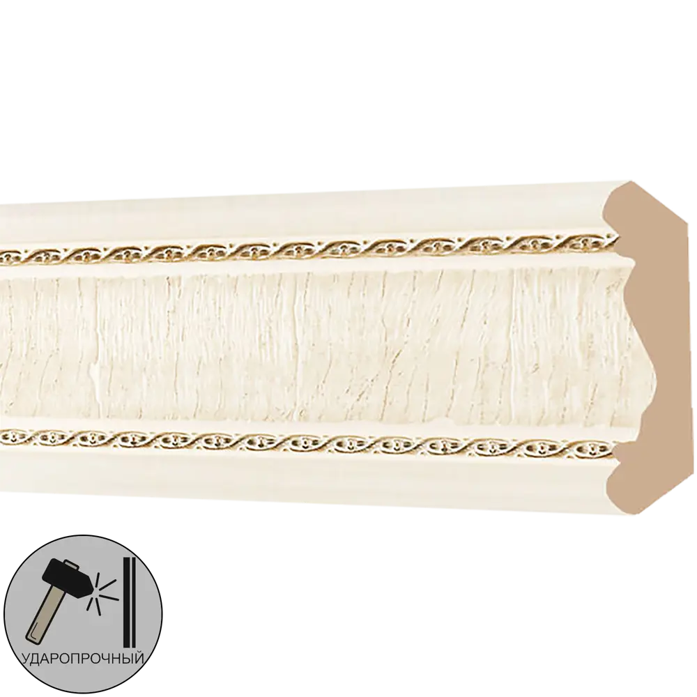 Плинтус потолочный полистирол Decomaster 173-6 бежевый 57x57x2000 мм STLM-2108564