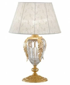Possoni Illuminazione Настольная лампа из чистого золота с пескоструйной обработкой с кристаллами Eden 265/lg