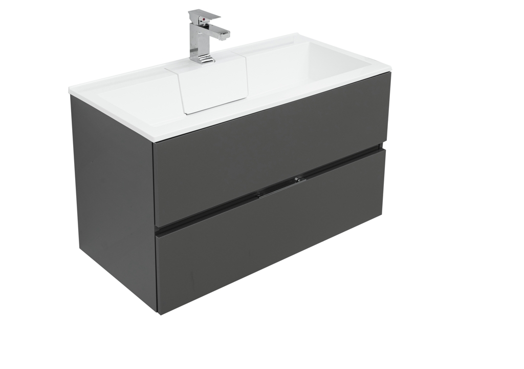 Мебель для ванной Aquanet Алвита 90 серый антрацит 00241388 - Вид №8