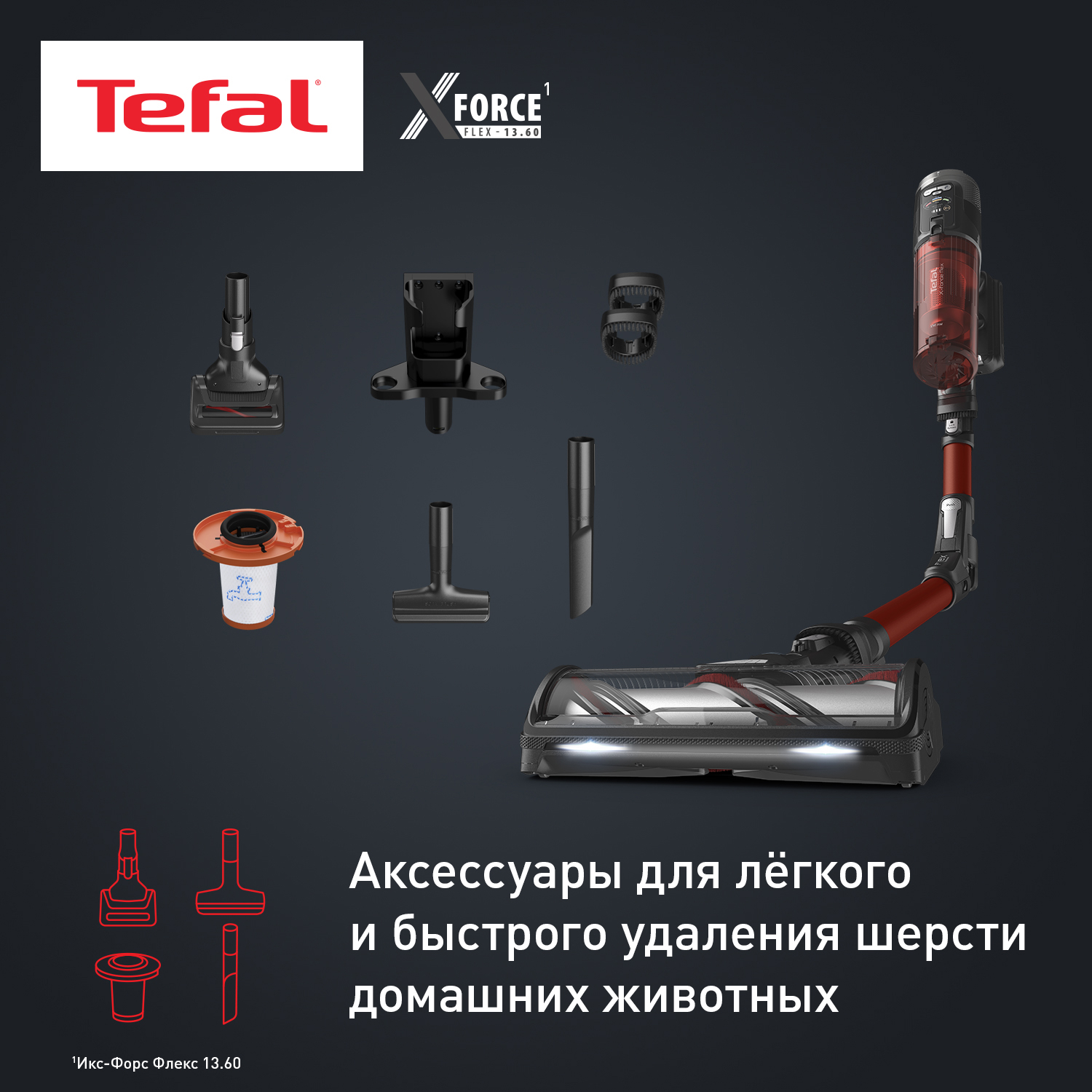 5493612 Пылесос  вертикальный  Tefal Animal TY9A73WO  красный STDN-0088930 - Вид №10