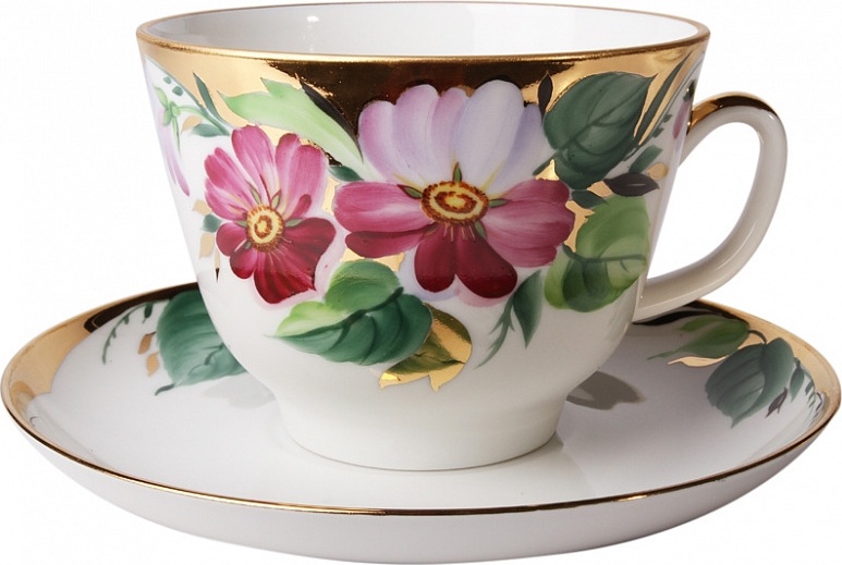 99958 Императорский фарфоровый завод Чашка чайная с блюдцем "Надежда" "Подарочная" Твёрдый фарфор 