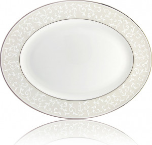 10525071 Lenox Блюдо овальное Lenox "Чистый опал" 33см Фарфор костяной