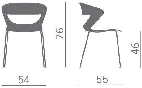 Kastel Накладной пластиковый стул с открытой спинкой Kicca sun-id-1502626 - Вид №5