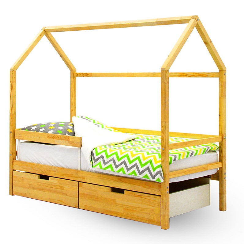 Кровать-домик детская натуральная Svogen БЕЛЬМАРКО  00-3833083 Бежевый Santreyd  - Вид №2