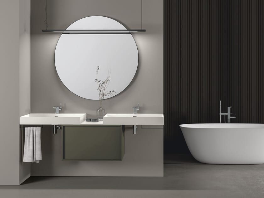 Двойной умывальник с зеркалом STOCCO Loop 51 ARCH-00042999