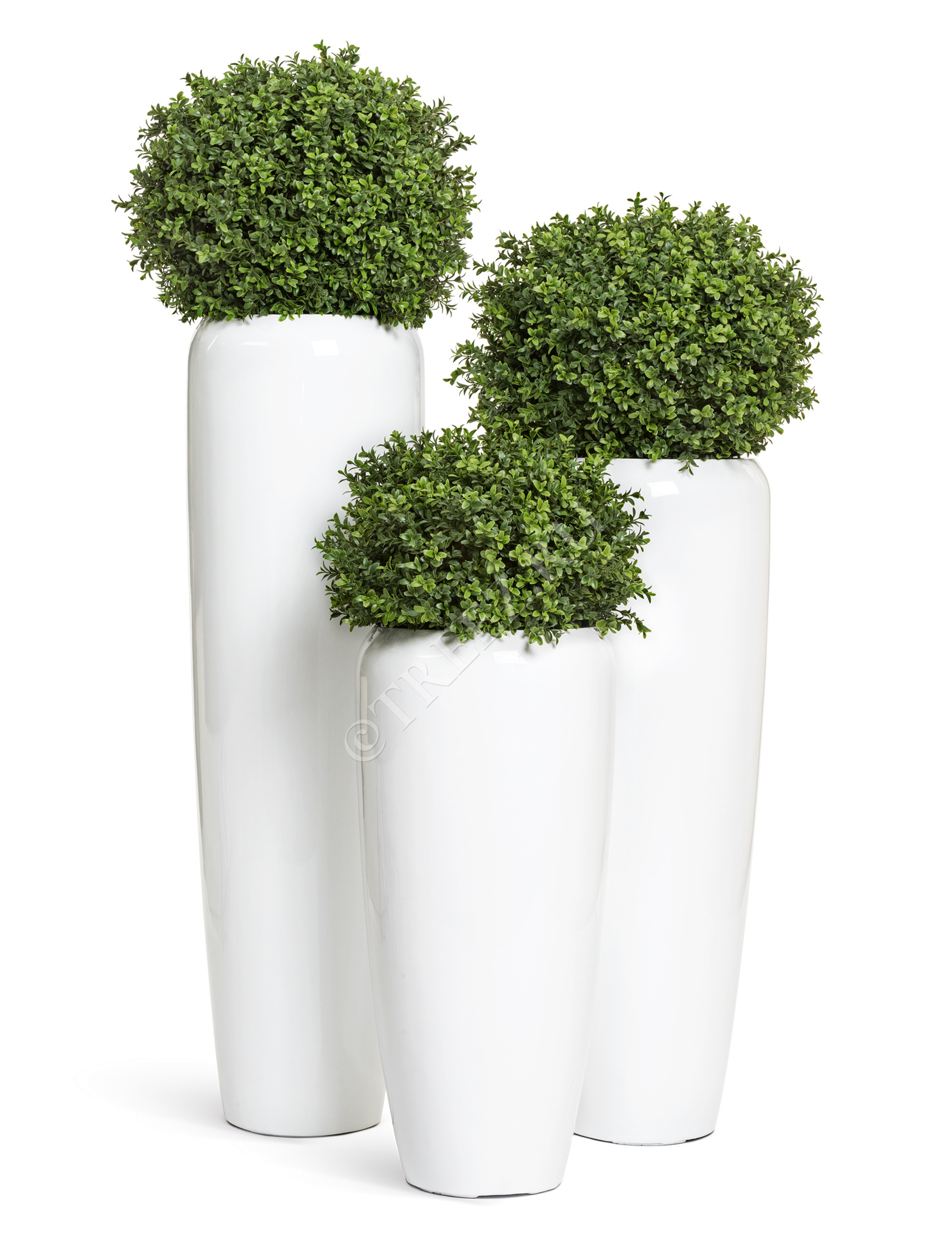 41.3320-05-036-WH-117 Кашпо  Effectory - серия Gloss - Высокий конус Design - Белый глянцевый лак Цветочная коллекция  - Вид №4