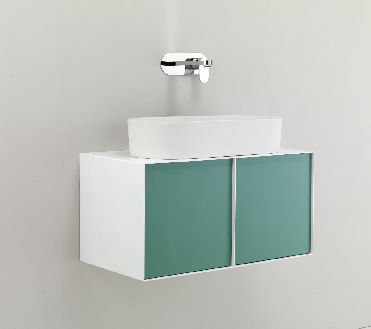 Ex.T Notch Cabinet 4 Настенный умывальник мятный EXFORM4/6033  - Вид №1