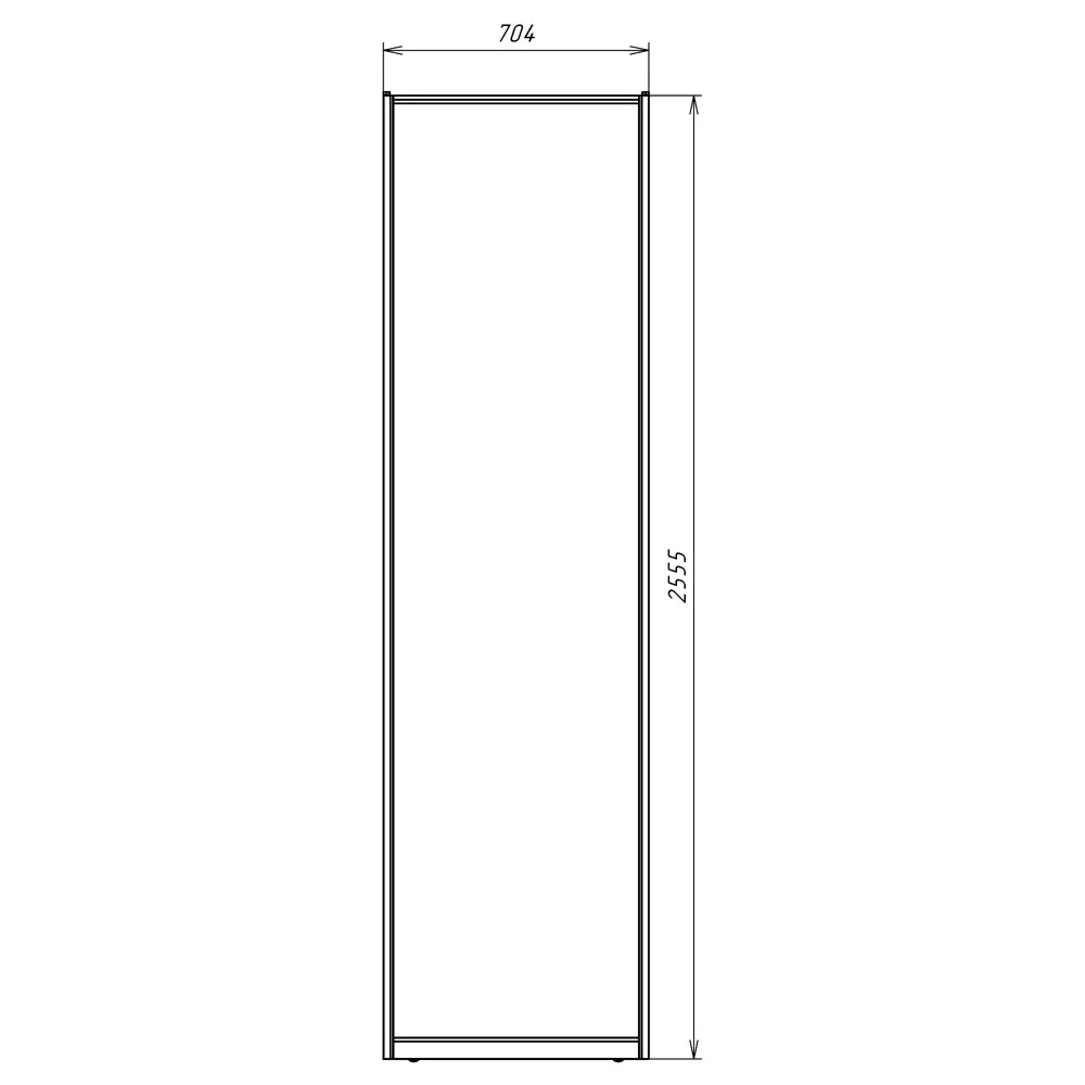 Дверь-купе KONSENSA 255.5x70.4 см МДФ цвет дуб сонома профиль матовое серебро STLM-2105026 - Вид №13