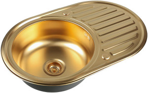 Мойка кухонная ZorG Inox SZR 7750 BRONZE из нержавеющей стали, бронза