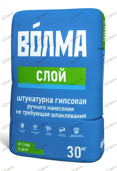 Штукатурка гипсовая Волма-Слой светлая 30 кг (финишная.для вн.) 254111