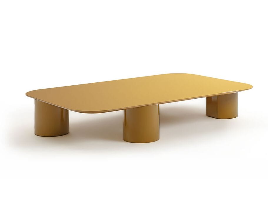 Низкий прямоугольный журнальный столик из лакированного дерева Frigerio Elly ARCH-00033260