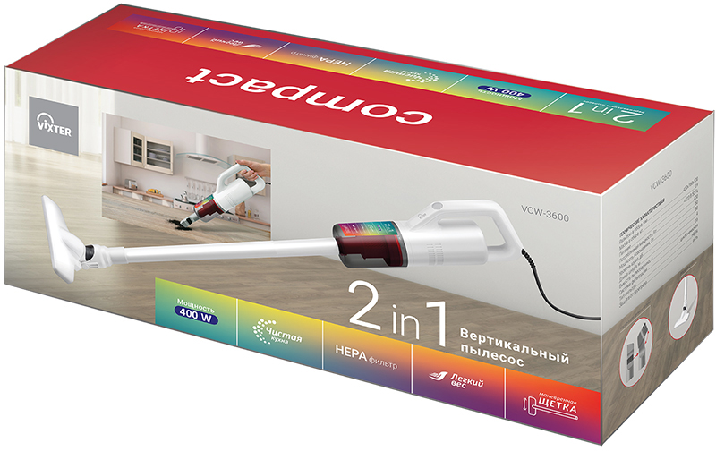 VCW-3600 Пылесос вертикальный 2 в 1 VIXTER Santreyd  - Вид №1