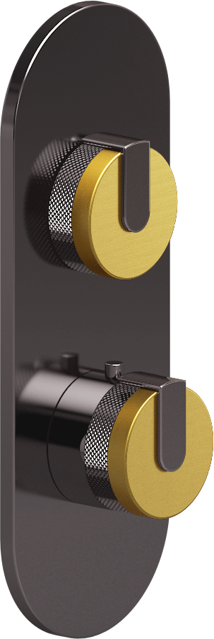 E-8026-R1BAUE0-L1OX-OX-T Планка M-Series с 2 ручками - Внешняя часть GRAFF MOD+