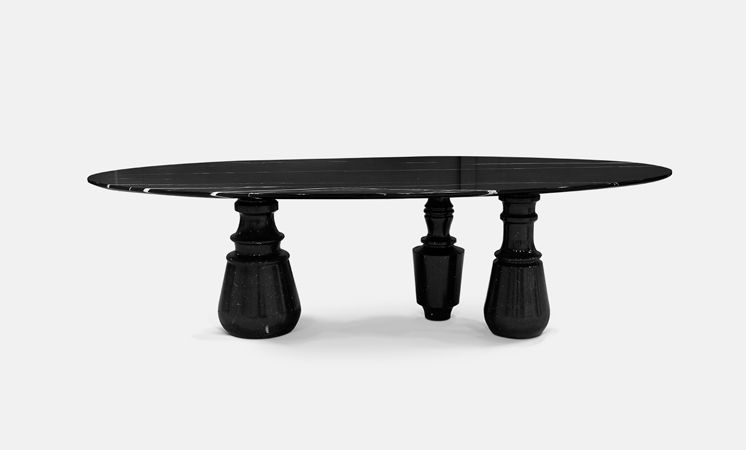 0-127 Обеденный стол Pietra oval xl nero marquina  Boca Do Lobo  - Вид №21