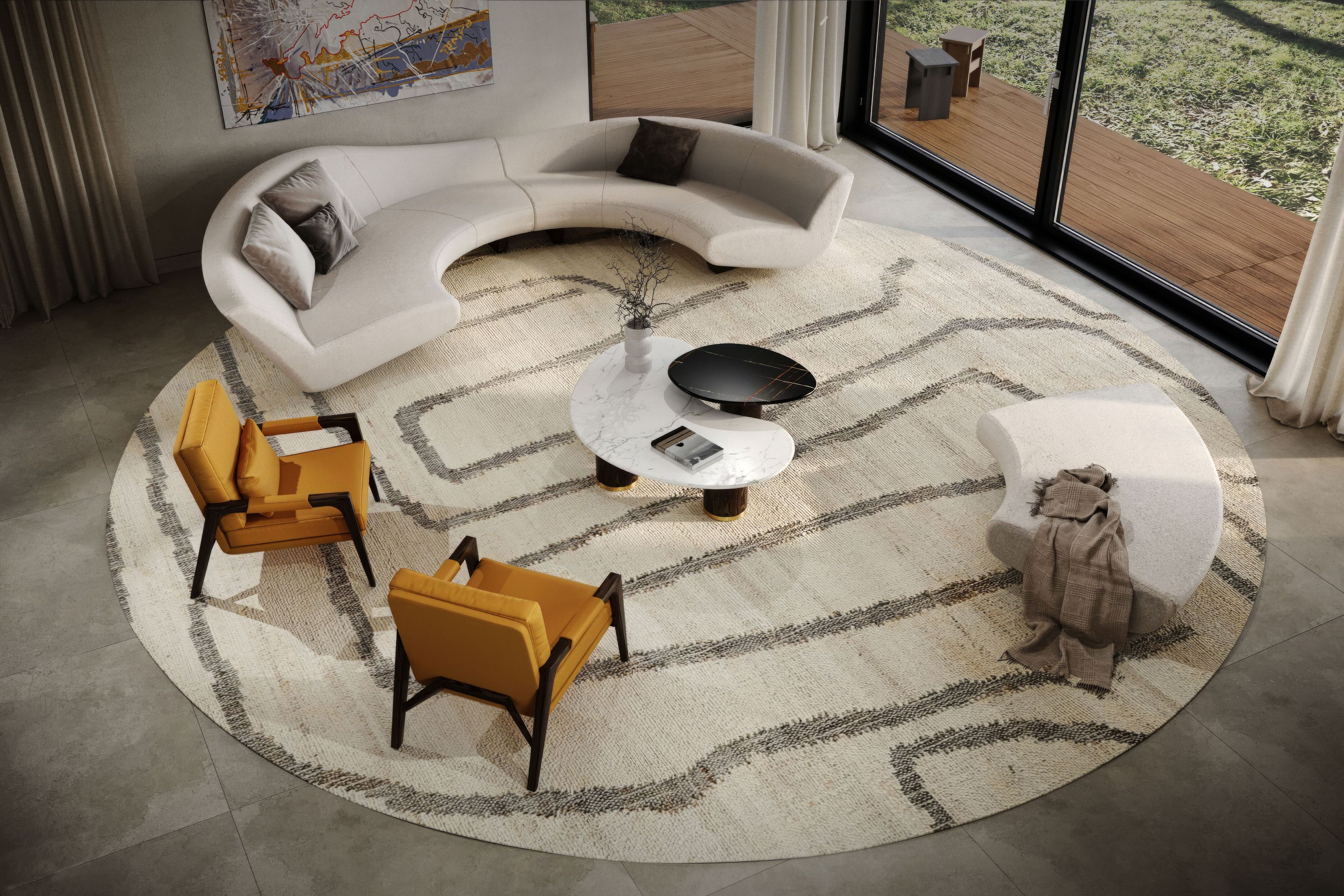 5-местный изогнутый тканевый диван Formitalia Венера ARCH-00036987 - Вид №3