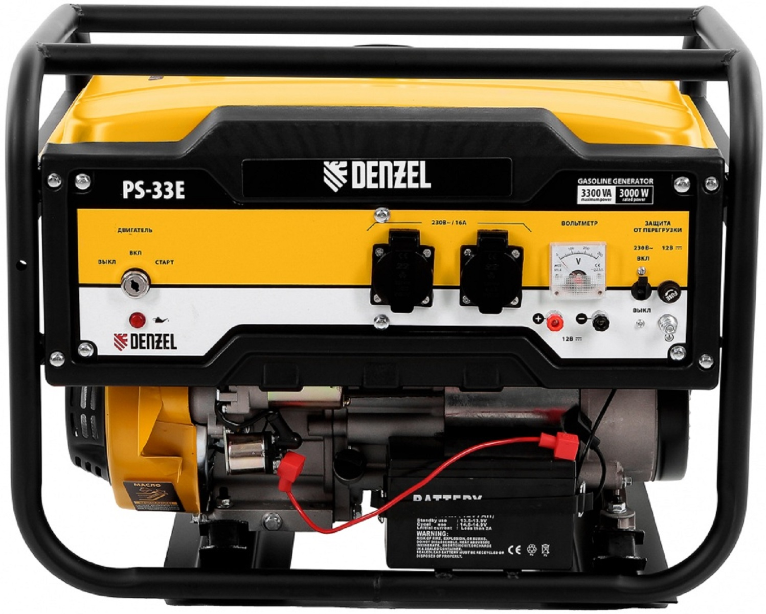 Бензиновый генератор DENZEL PS-33E 3.3 кВт 86549412 STLM-0069997 - Вид №2