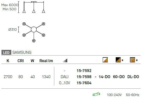LEDS C4 Led подвесной светильник в pmma Veneto sun-id-1347252 - Вид №1