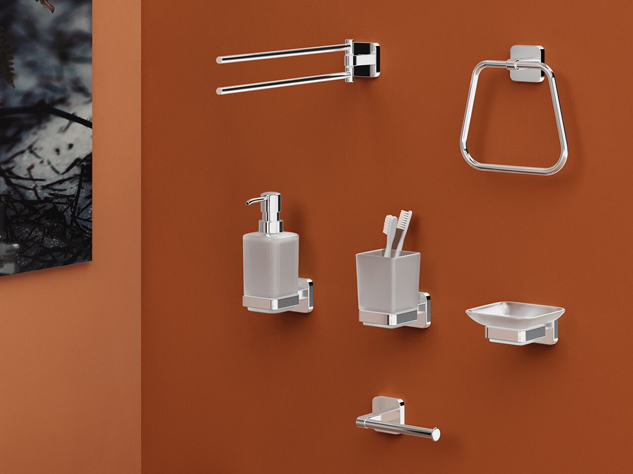 Настенный дозатор мыла из матового стекла GEDY Тонга ARCH-00082991 - Вид №5