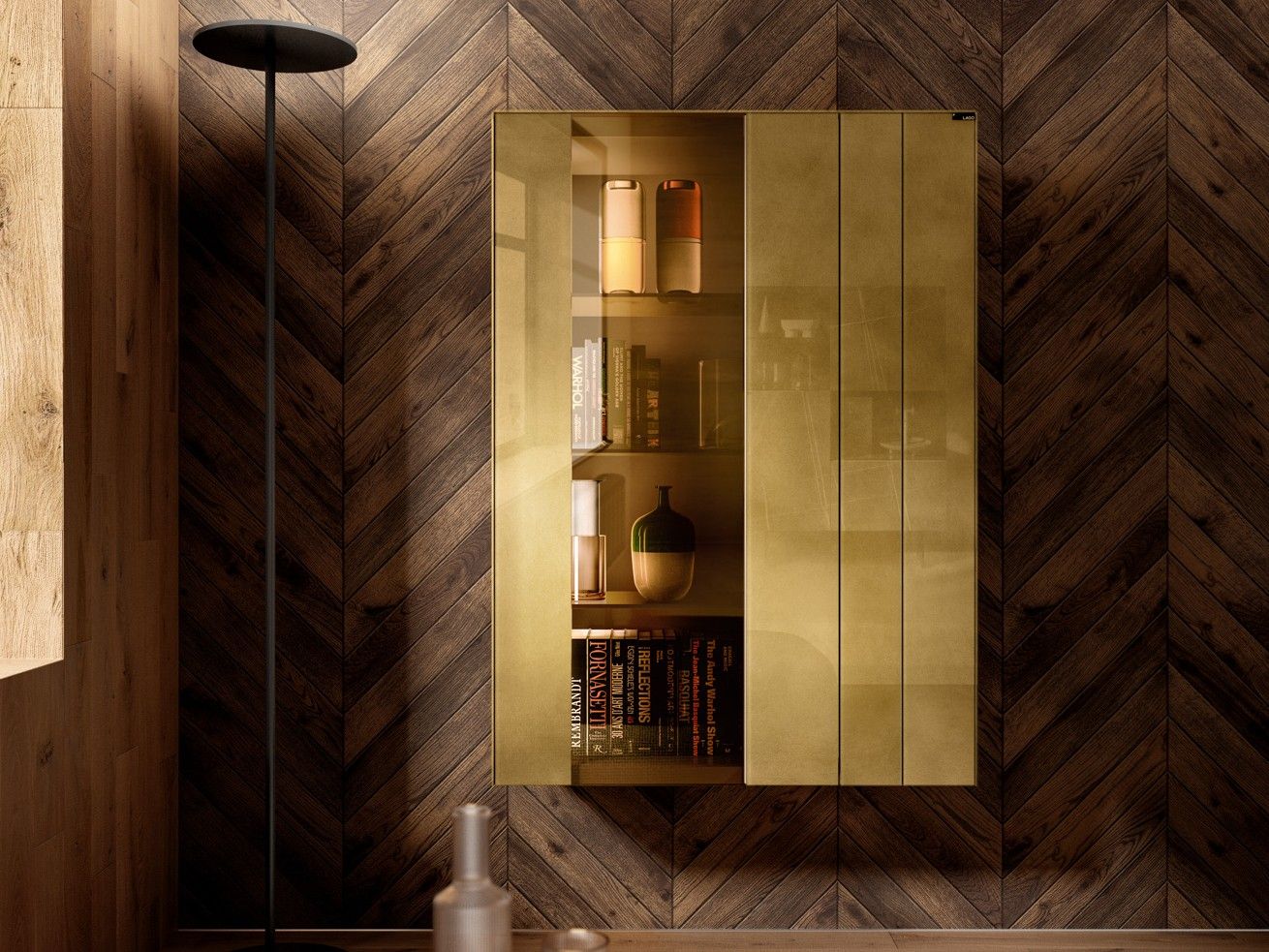 Стеклянный подвесной шкаф Lago N. O. W ARCH-00112272