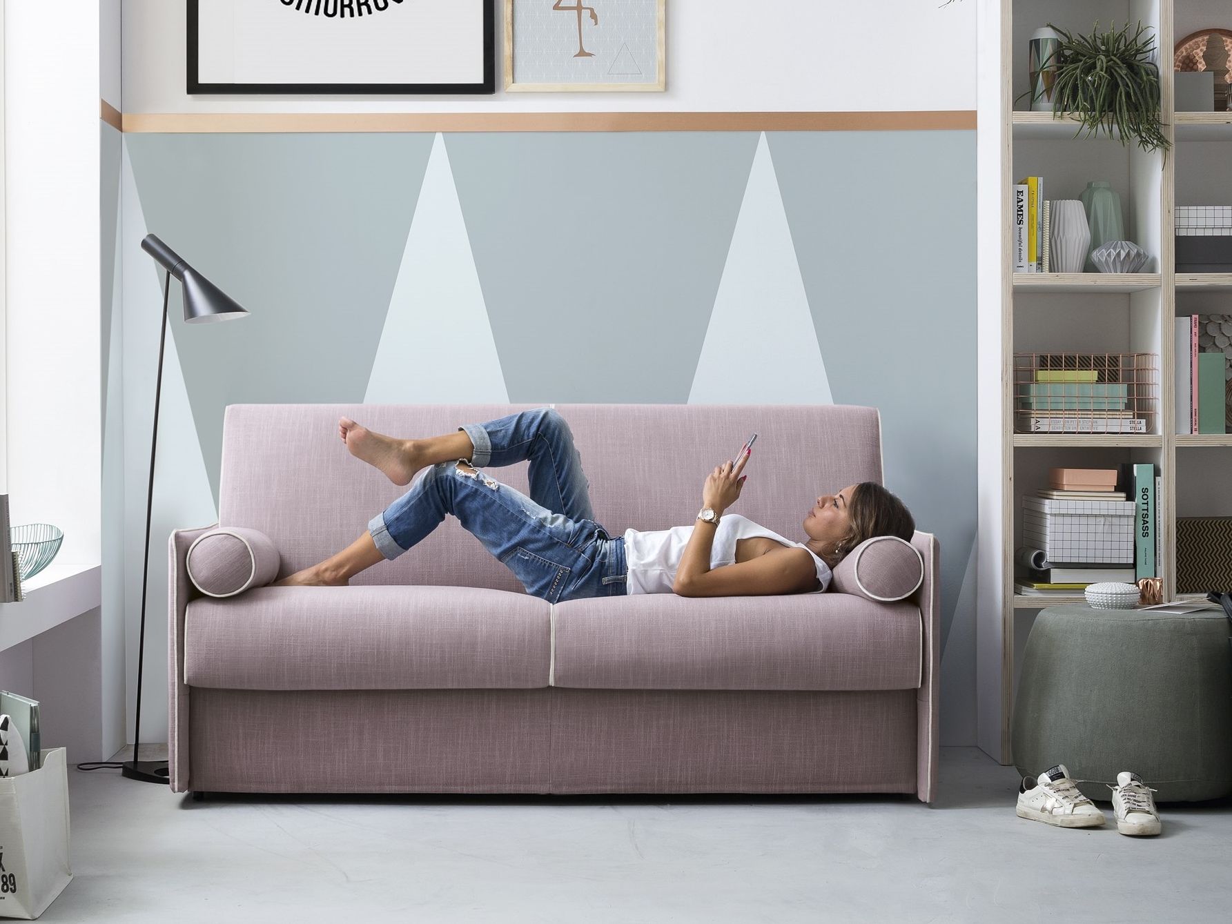 Двуспальный диван-кровать из ткани Felis Day &amp ARCH-00048054 - Вид №3