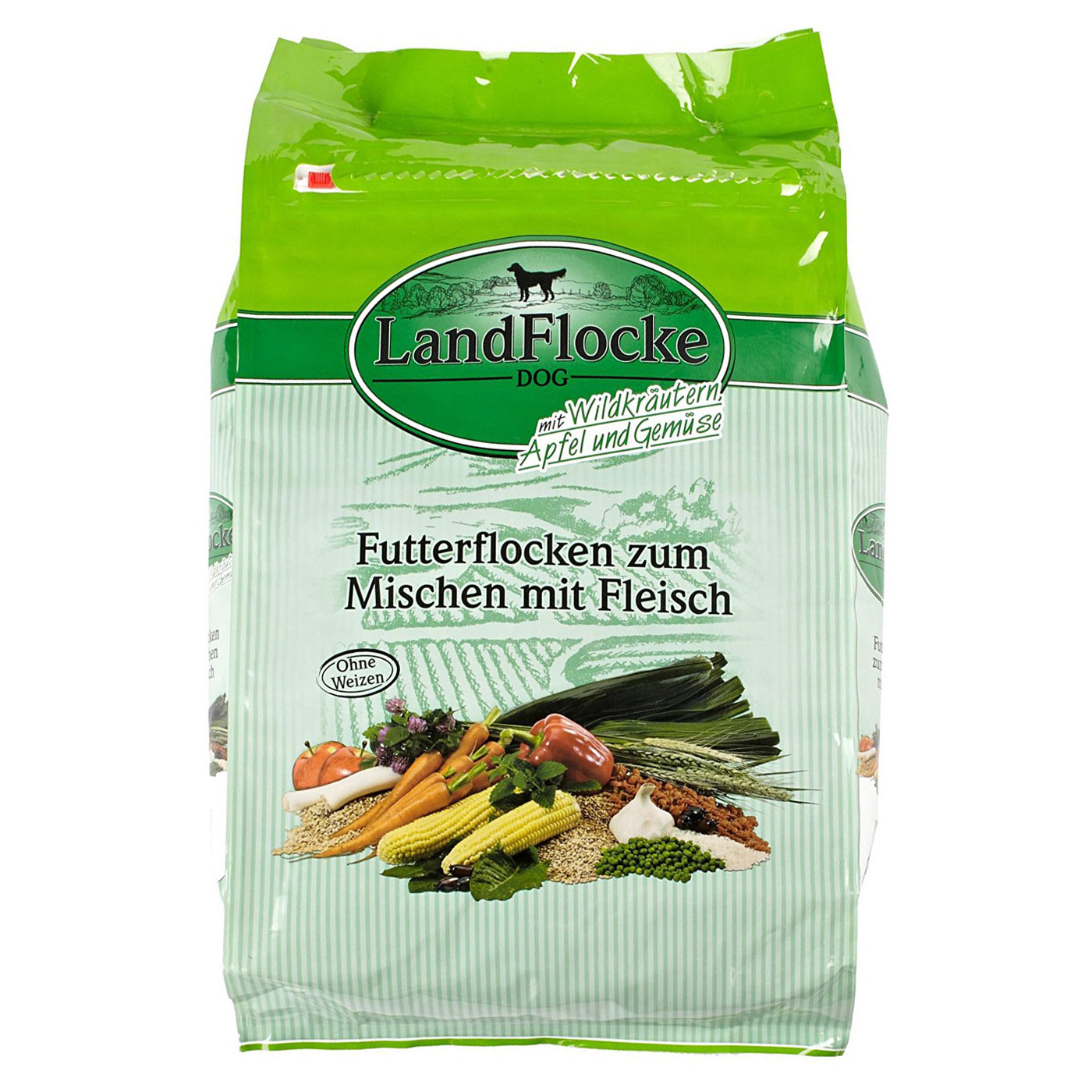 ПР0036082 Корм для собак Land Flocke для улучш.пищевар.,дикие травы,яблоко,овощи (хлопья) сух. 7,5кг Dr. ALDER`s 
