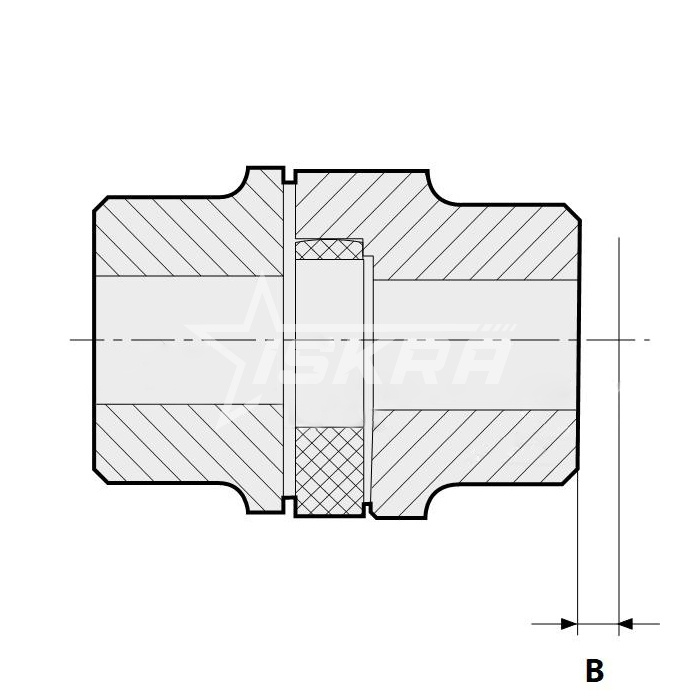 IS3779 Упругий элемент типа паук черный EN38045 ISKRA  - Вид №4