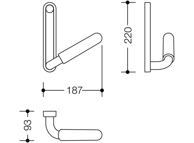 802.03.120L Ручка со знаком HEWI Serie 802 LifeSystem  - Вид №1