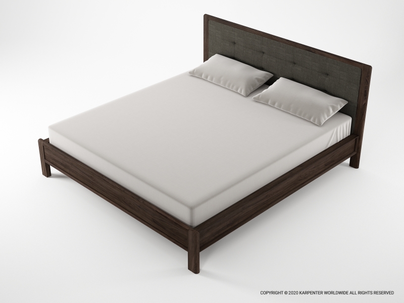 598_1262 Кровать King size без ящика с тканевым покрытием Karpenter Circa17 - Вид №2