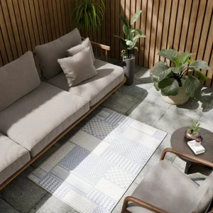 Циновка Дели 80x120 см полипропилен 84307_53111 цвет синий