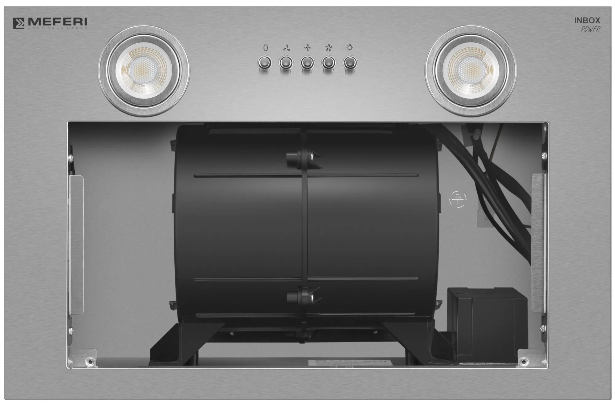 9168717 Вытяжка полновстраиваемая Meferi INBOX45IX POWER серый STDN-0020184 - Вид №5