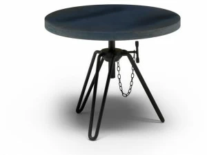 Moroso Круглый сервировочный стол из стали и дерева Overdyed