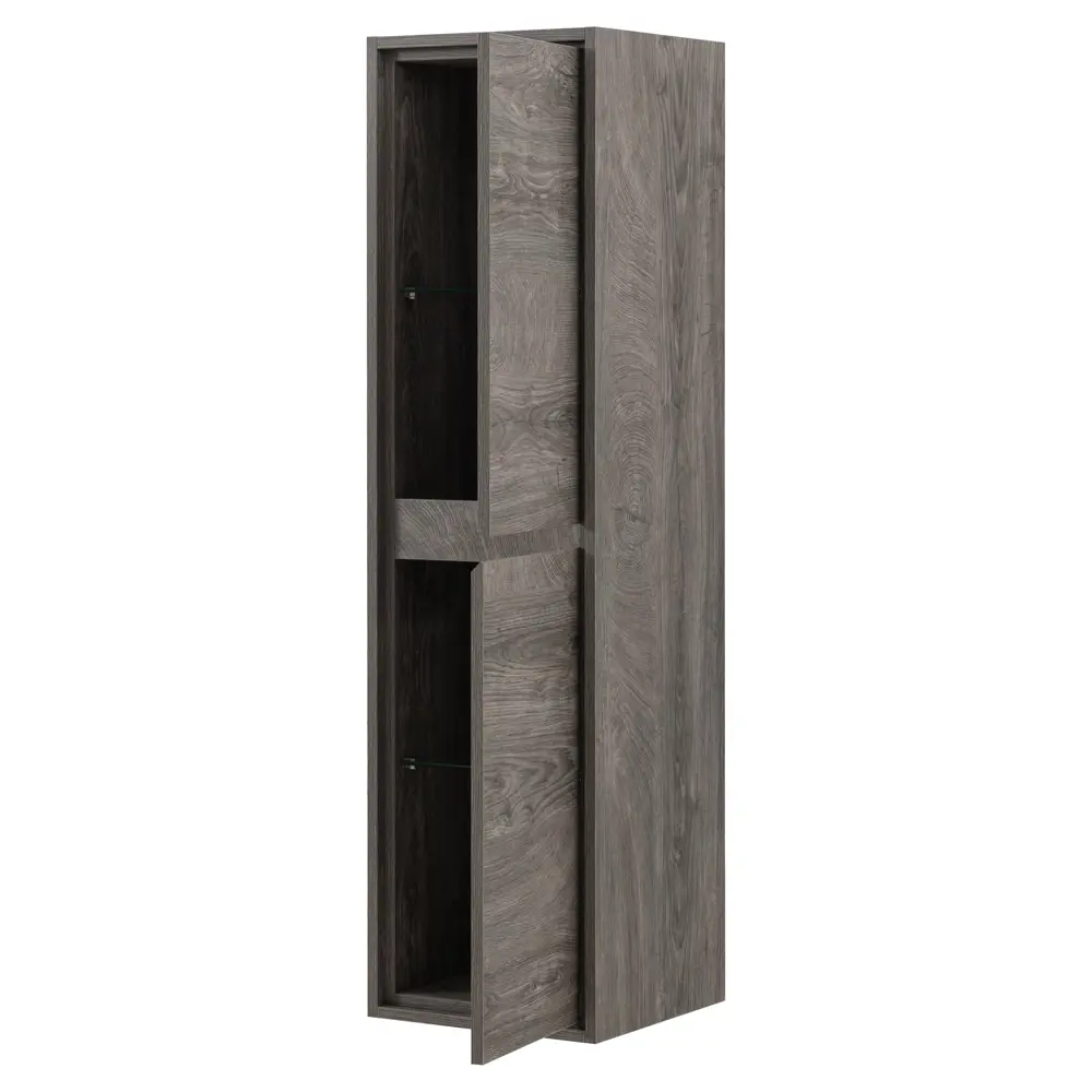 Пенал для ванной KONSENSA Мокка 2.0 подвесной 130x35 см цвет серый дуб STLM-2015578 - Вид №2