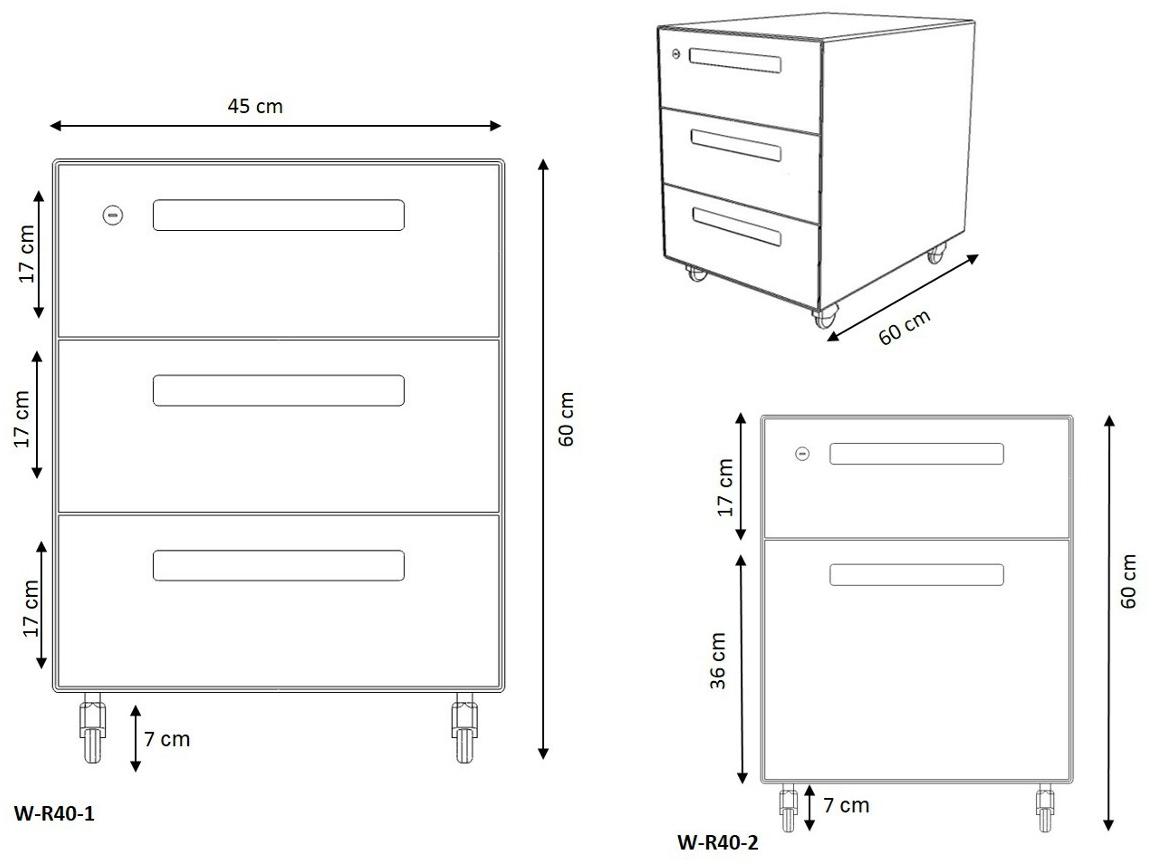 müller möbelfabrikation Офисный ящик из стали на колесиках Workspace R40 - Вид №3